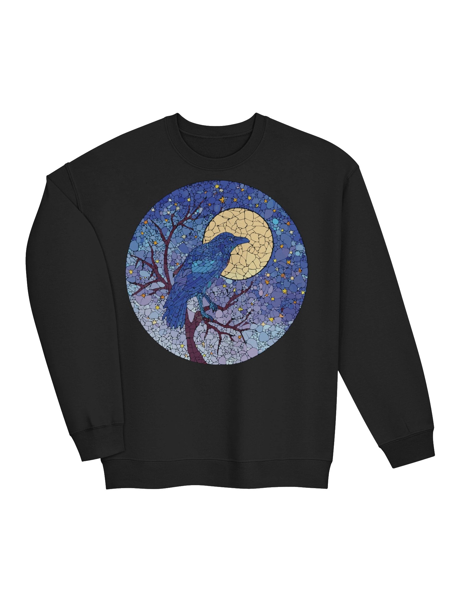 Moonlit Raven Mosaic Crewneck Sweatshirt product image (17)