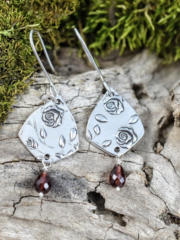 Rose Garden Sterling Silver Earrings – A Blooming Beauty product image (1)
