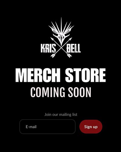 The wait is almost over! 

We are officially opening the Kris Bell Band merch store next week. 
Get ready to grab your gear a...