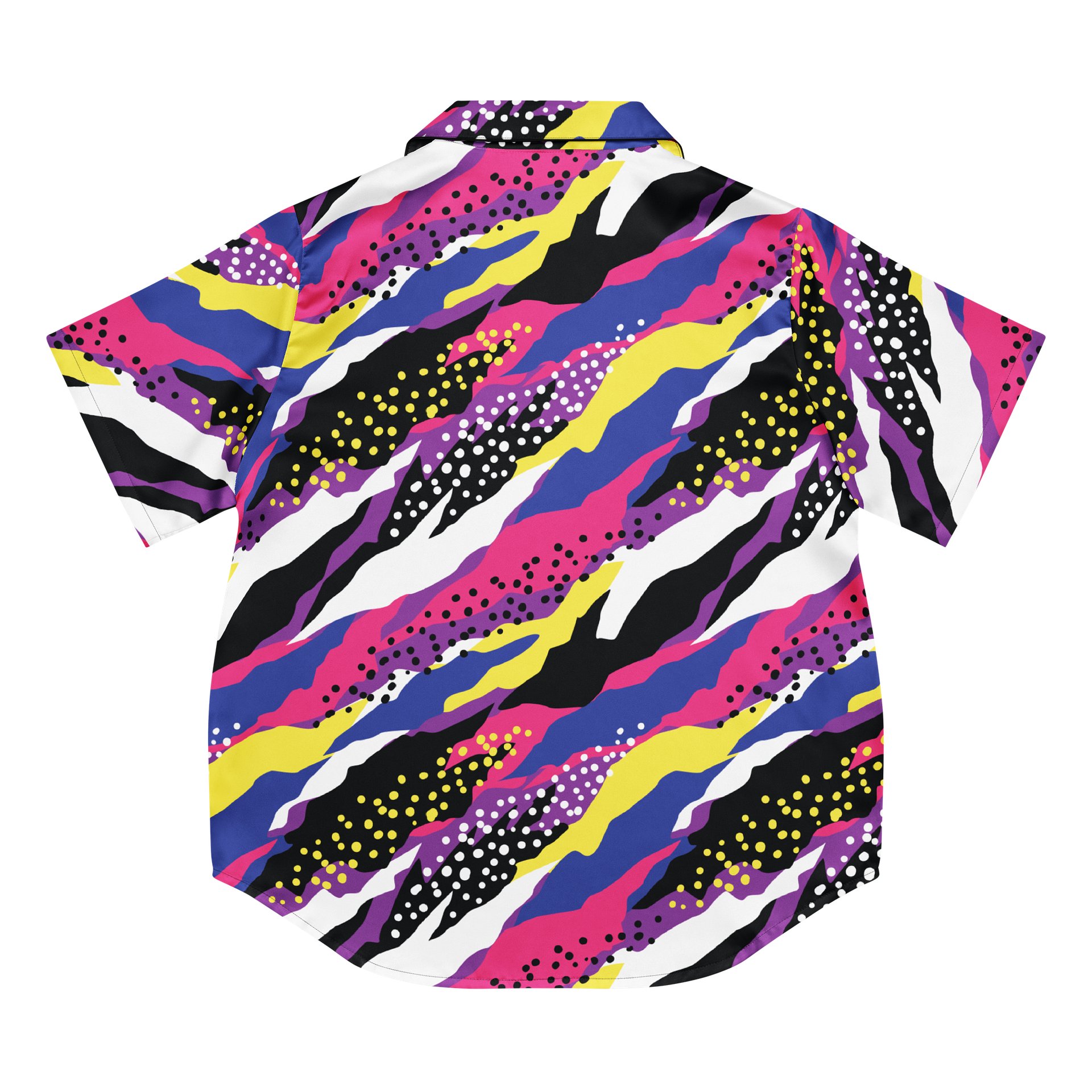 Retro 90s Cyber-Pop Waves | Vibrant All-Over Print Pajama Shirt product image (5)