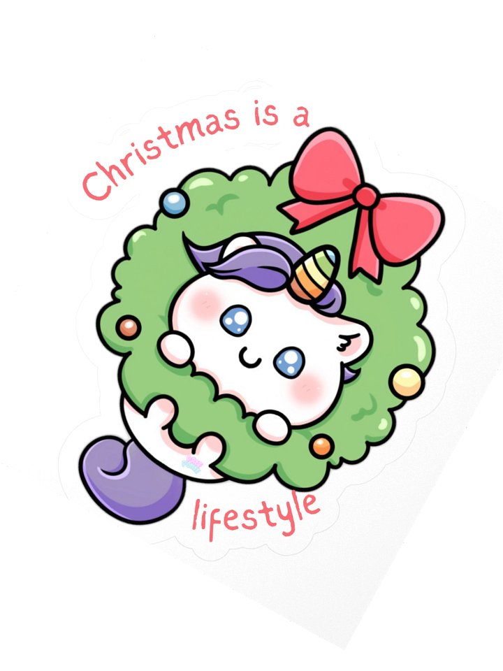 Christmas Unicorn Kiss Cut Stickers product image (5)