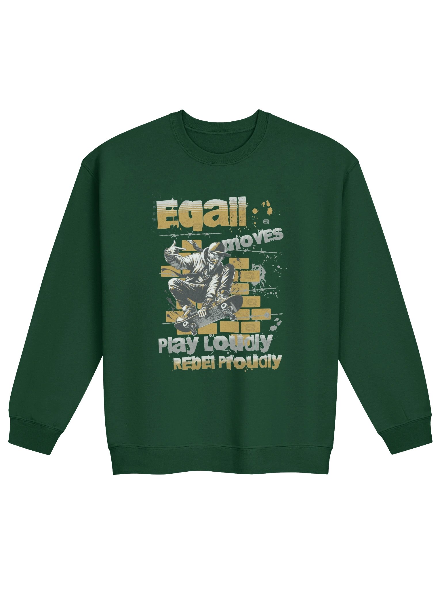 Urban Cool Skater Moves Mid-weight by EQALL® Originals Sweatshirt _Mustard_Grey product image (2)