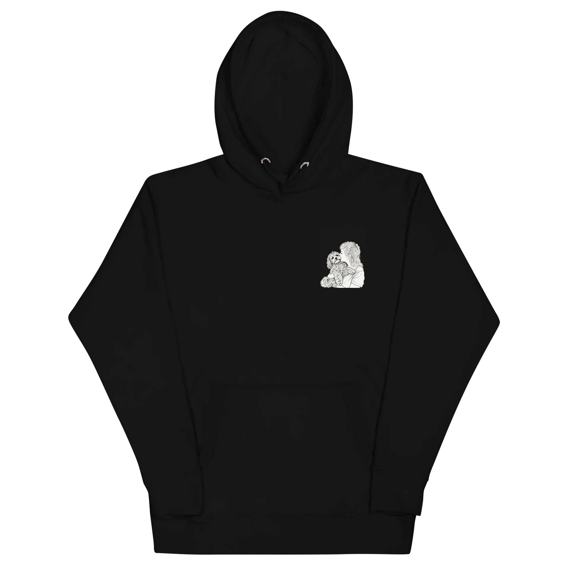 Puppy Kiss Black & White Hoodie product image (3)