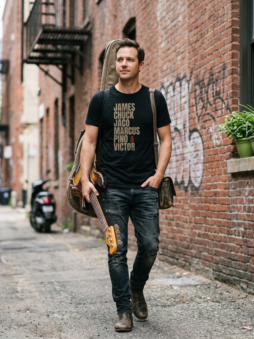 VICTOR BAILEY Version: Legendary Bassists Tribute Tee | Jazz & Funk Bass Legends Shirt product image (7)