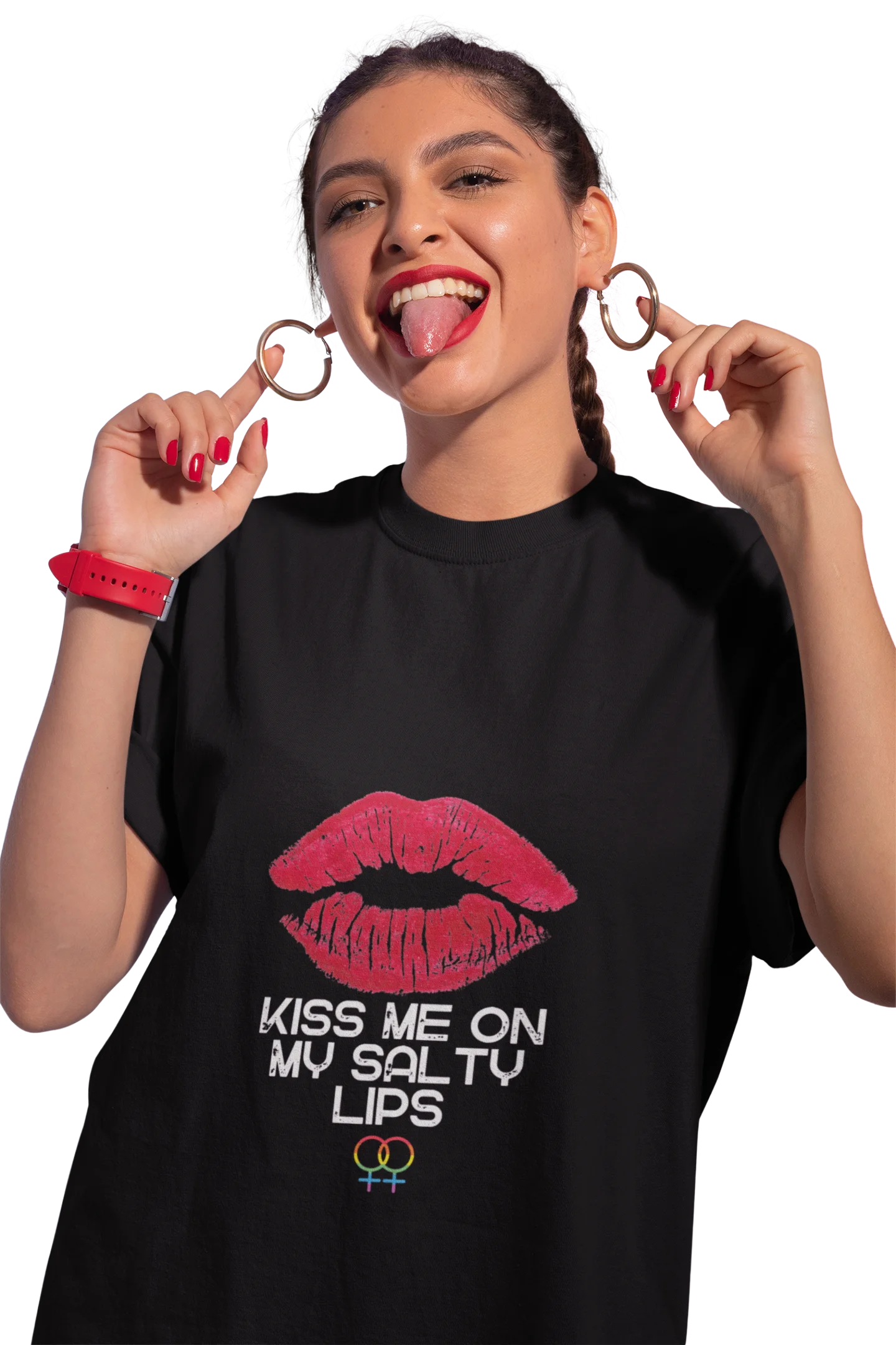 LGBTQ+ T-Shirt - Kiss Me On My Salty Lips (dark) product image (3)