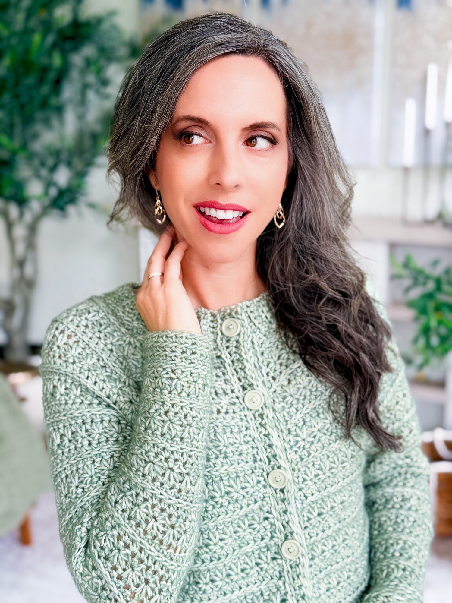Petal Loop Stitch Crochet Cardigan product image (12)