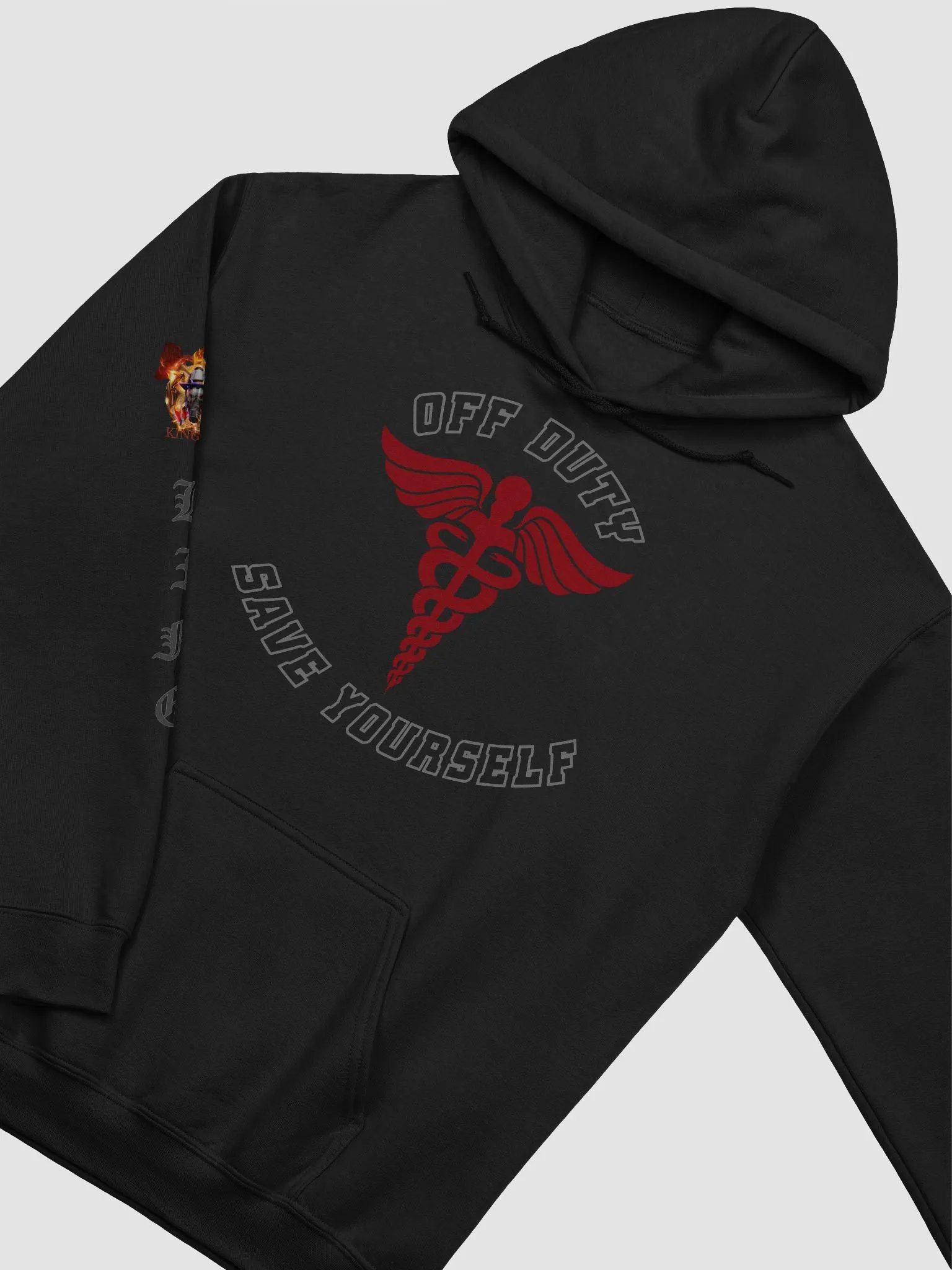 "Off Duty, Save Yourself" Nurse Hoodie product image (1)