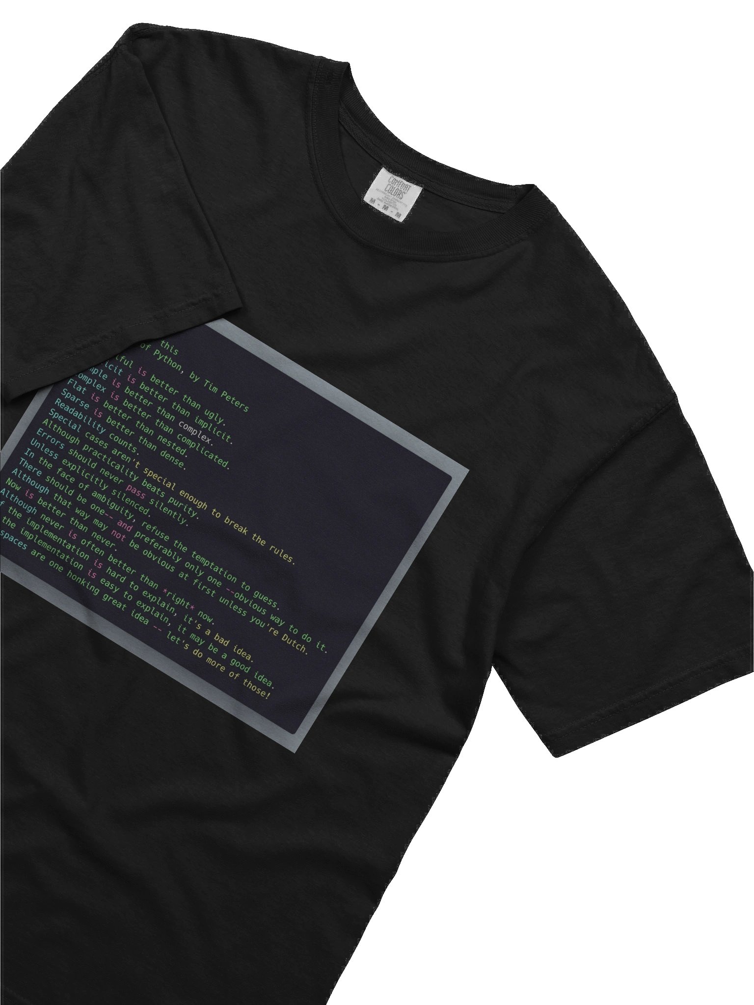 Pythonic Code - Zen Guiding Principles T-Shirt product image (5)