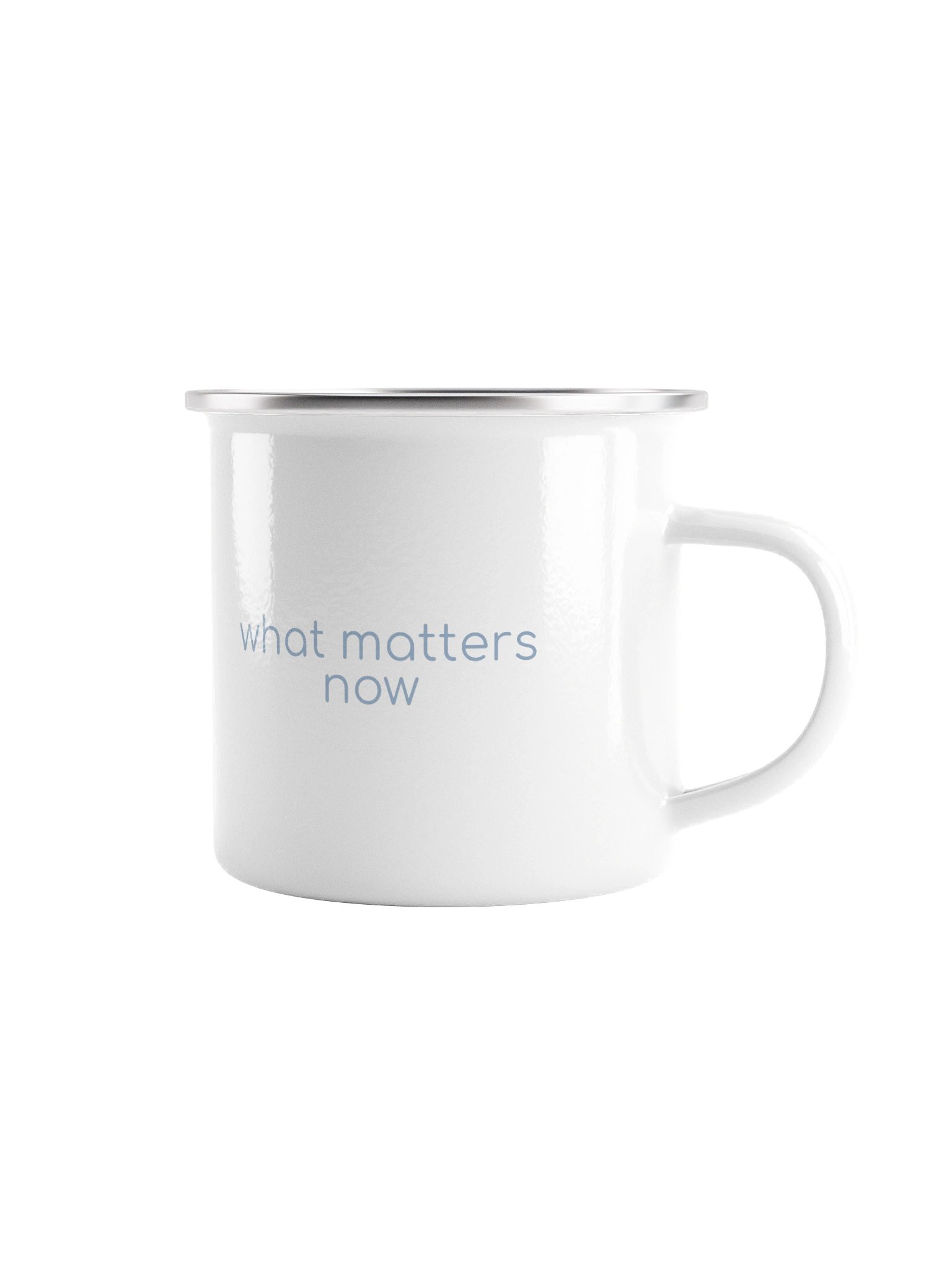 what matters now enamel mug product image (1)