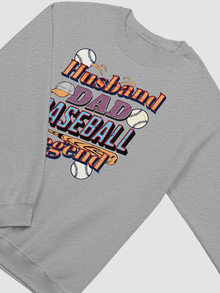 Husband Dad Baseball Legend Crewneck product image (16)