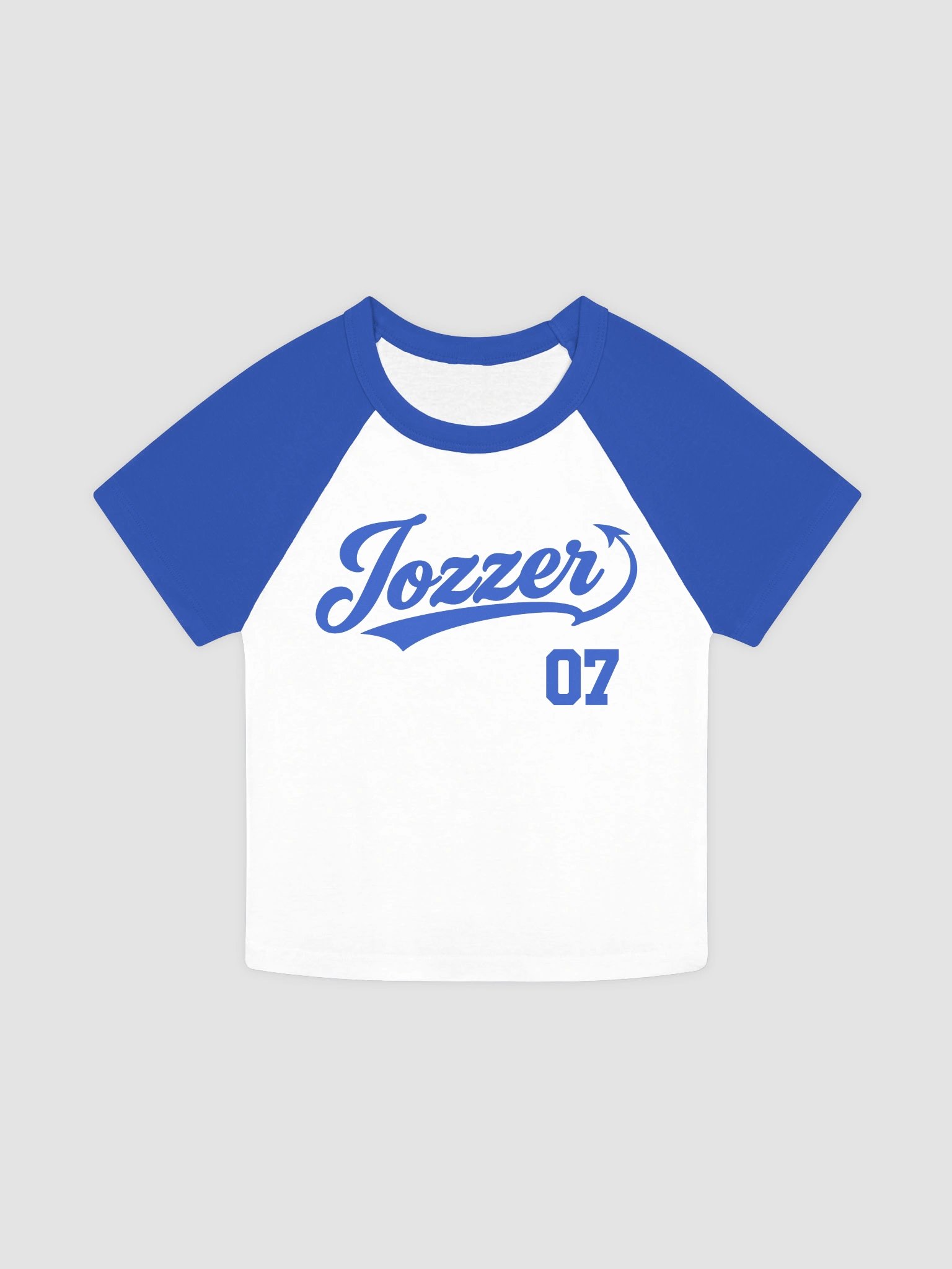 Jozzer Baseball Logo - Raglan Crop [Blue] product image (1)