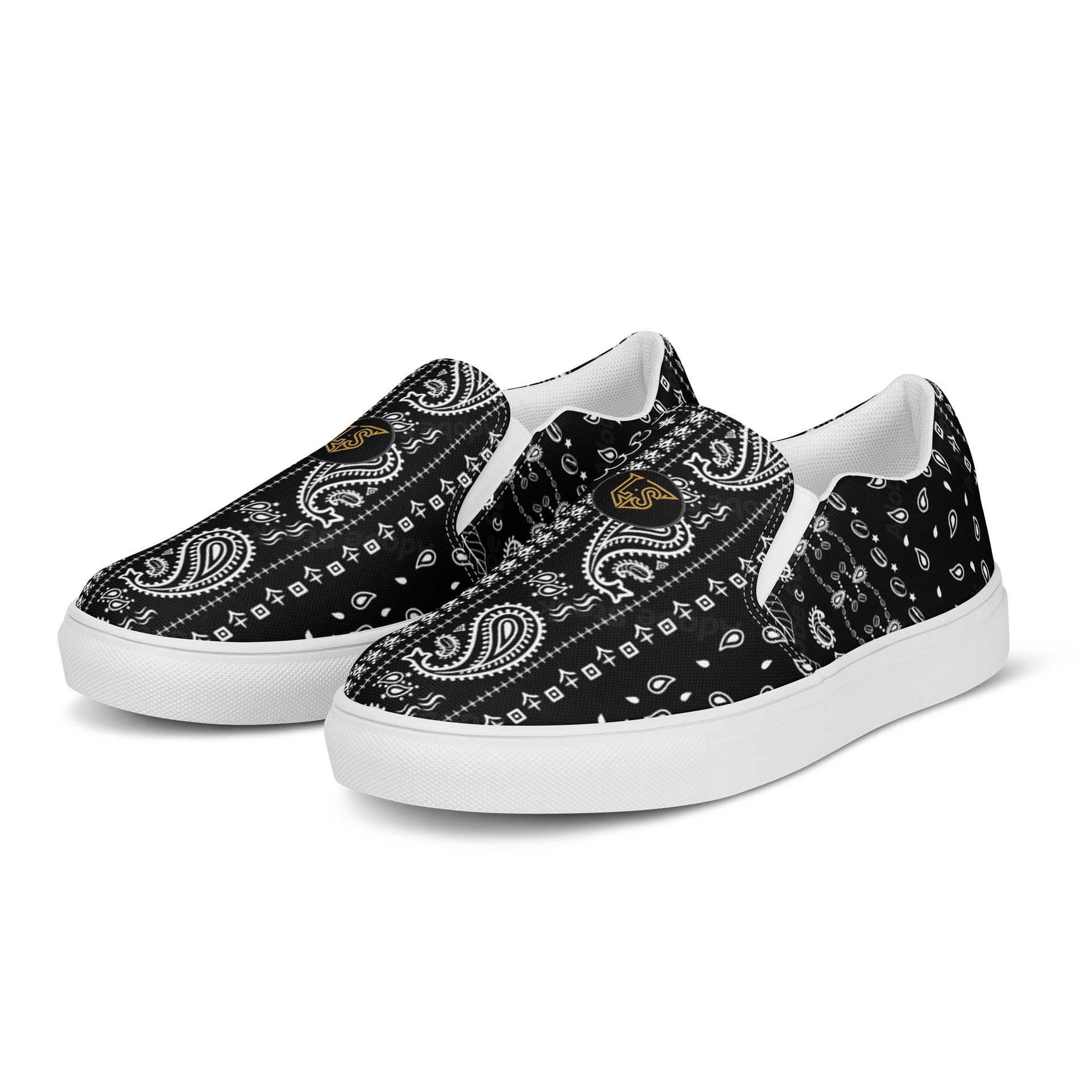 Lafate.Store Designer Slip On - Men (black Paisley) product image (3)