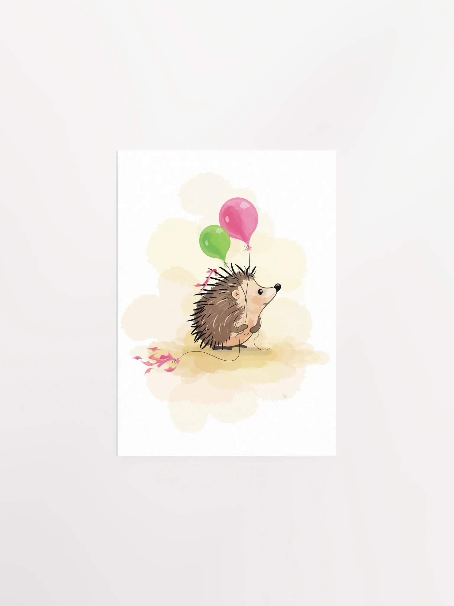 Hedgehog and balloons product image (1)