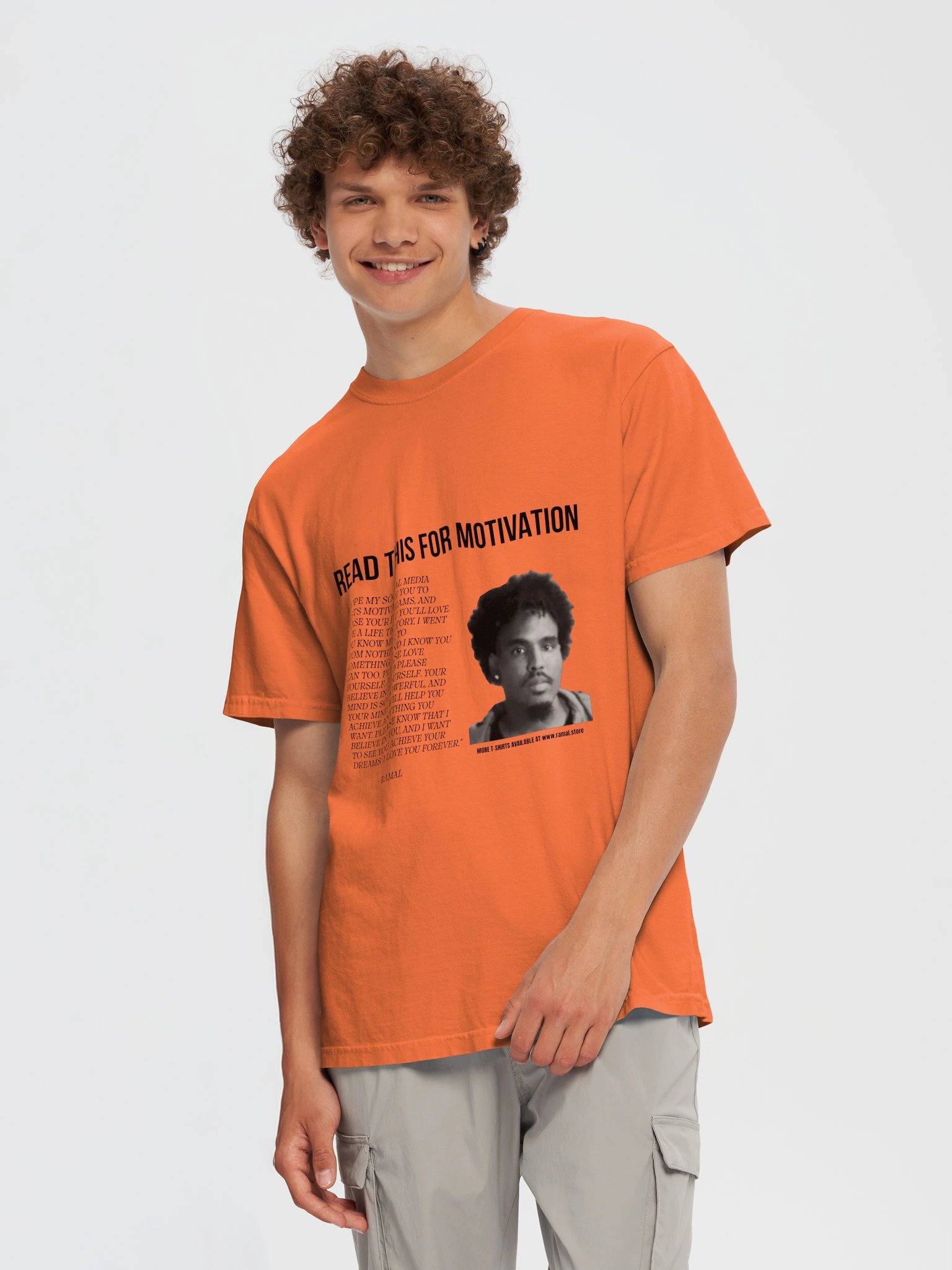 ORANGE MOTIVATIONAL T-SHIRT product image (5)