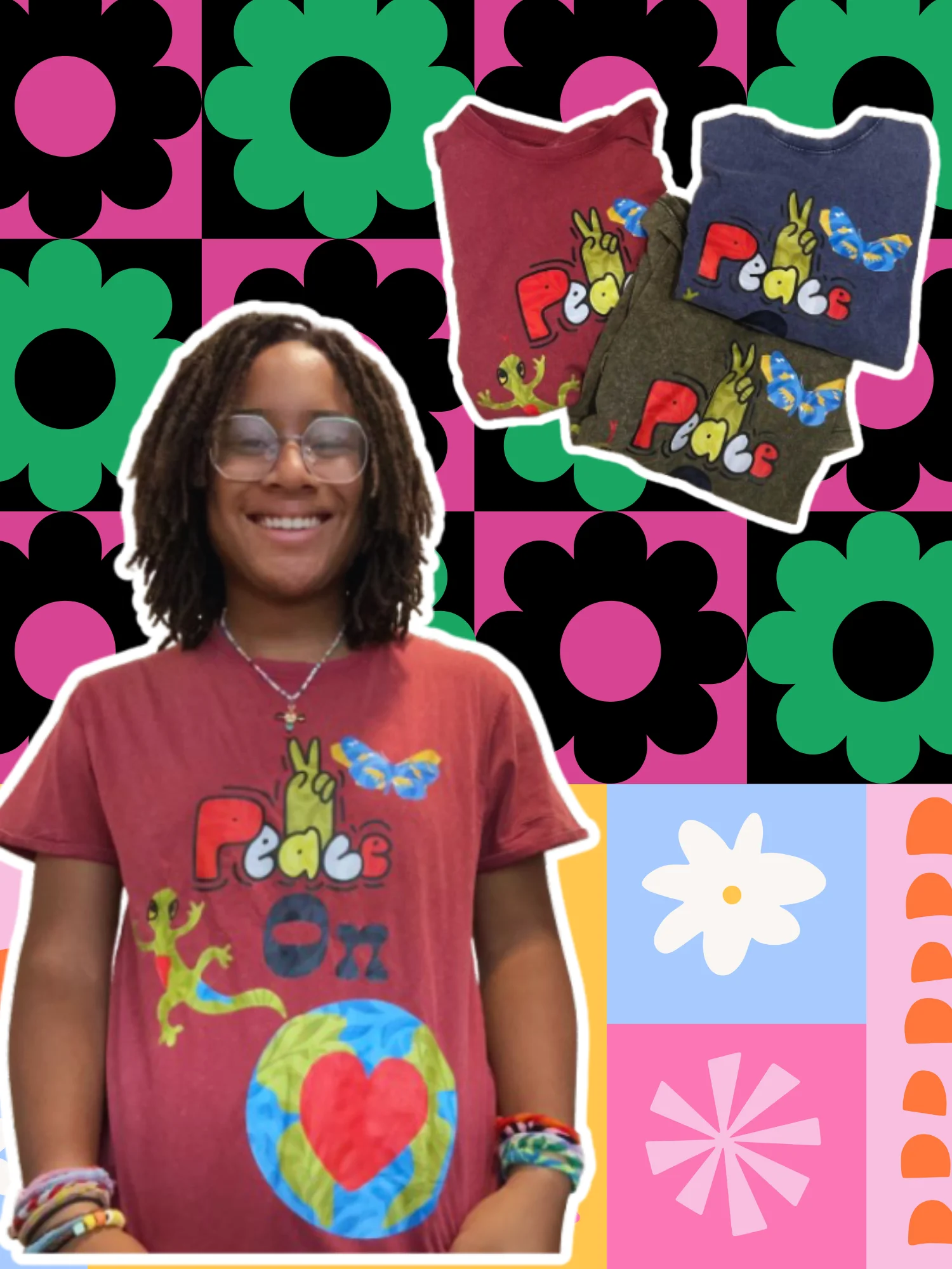 Peace on earth t-shirt unisex sizing product image (1)