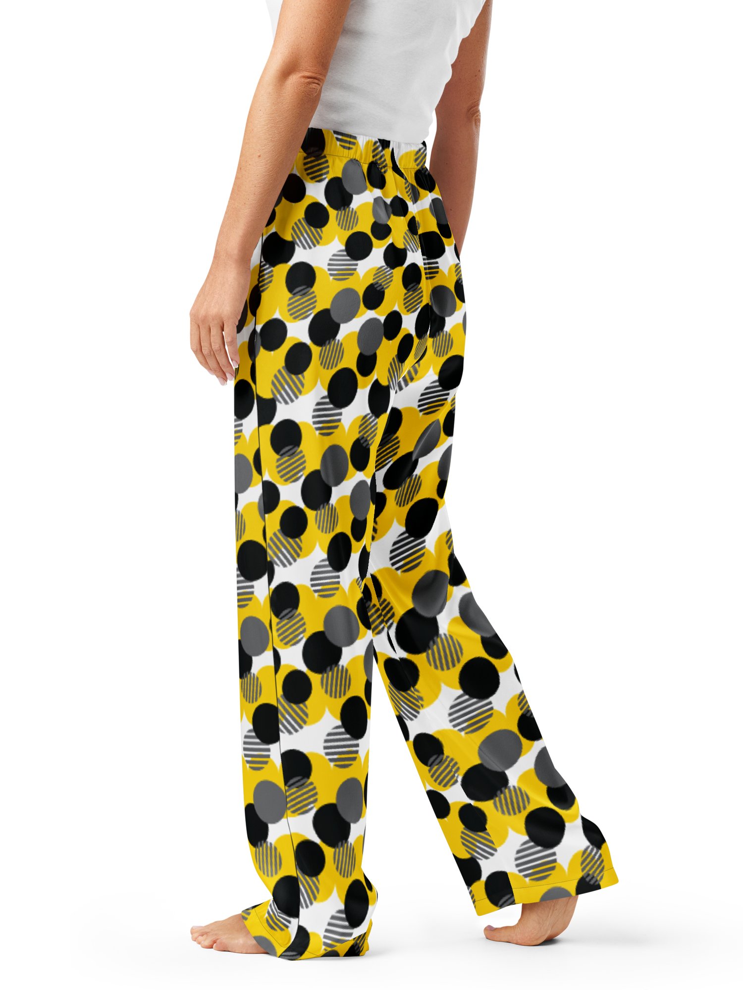 Cozy Chic Modern Geometric Polka Dot All-Over Print Women's Pajama Pants product image (7)