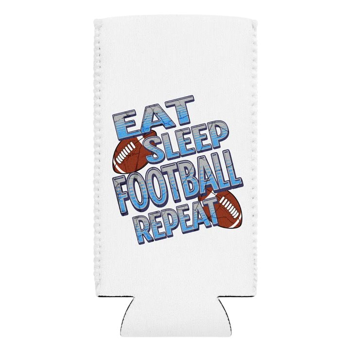 Eat Sleep Football Repeat Groove Can Cooler product image (2)