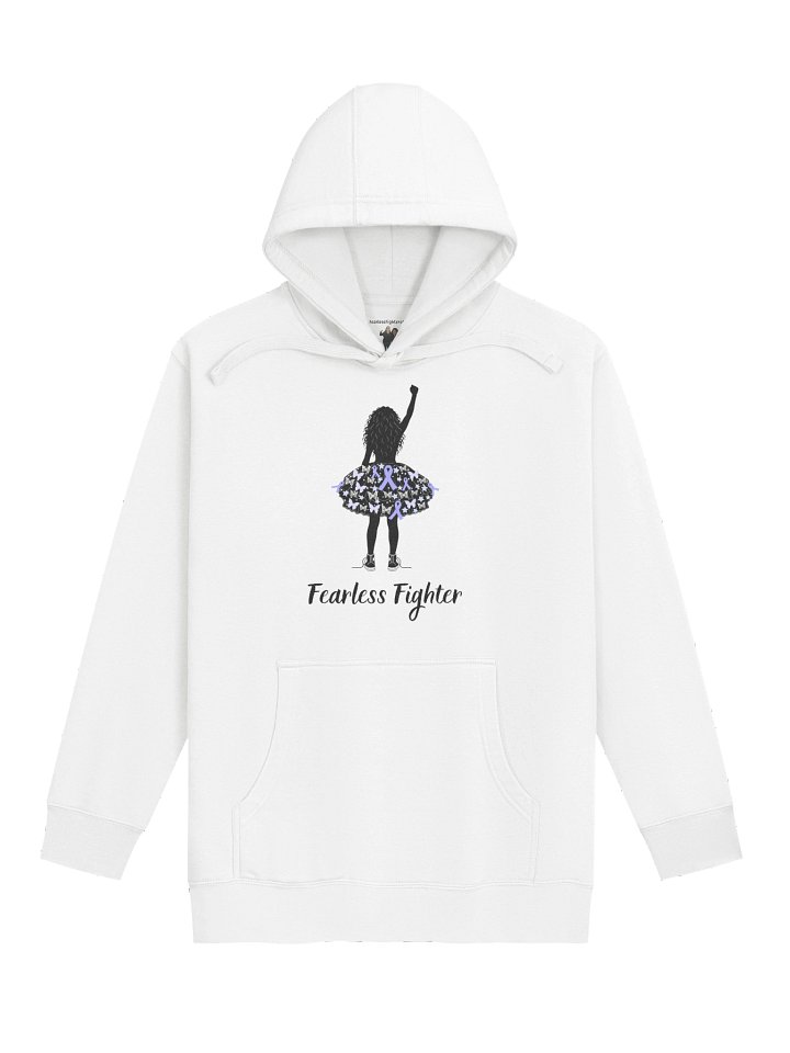 Stomach Cancer - Fearless Fighter Unisex Hoodie [white] product image (1)