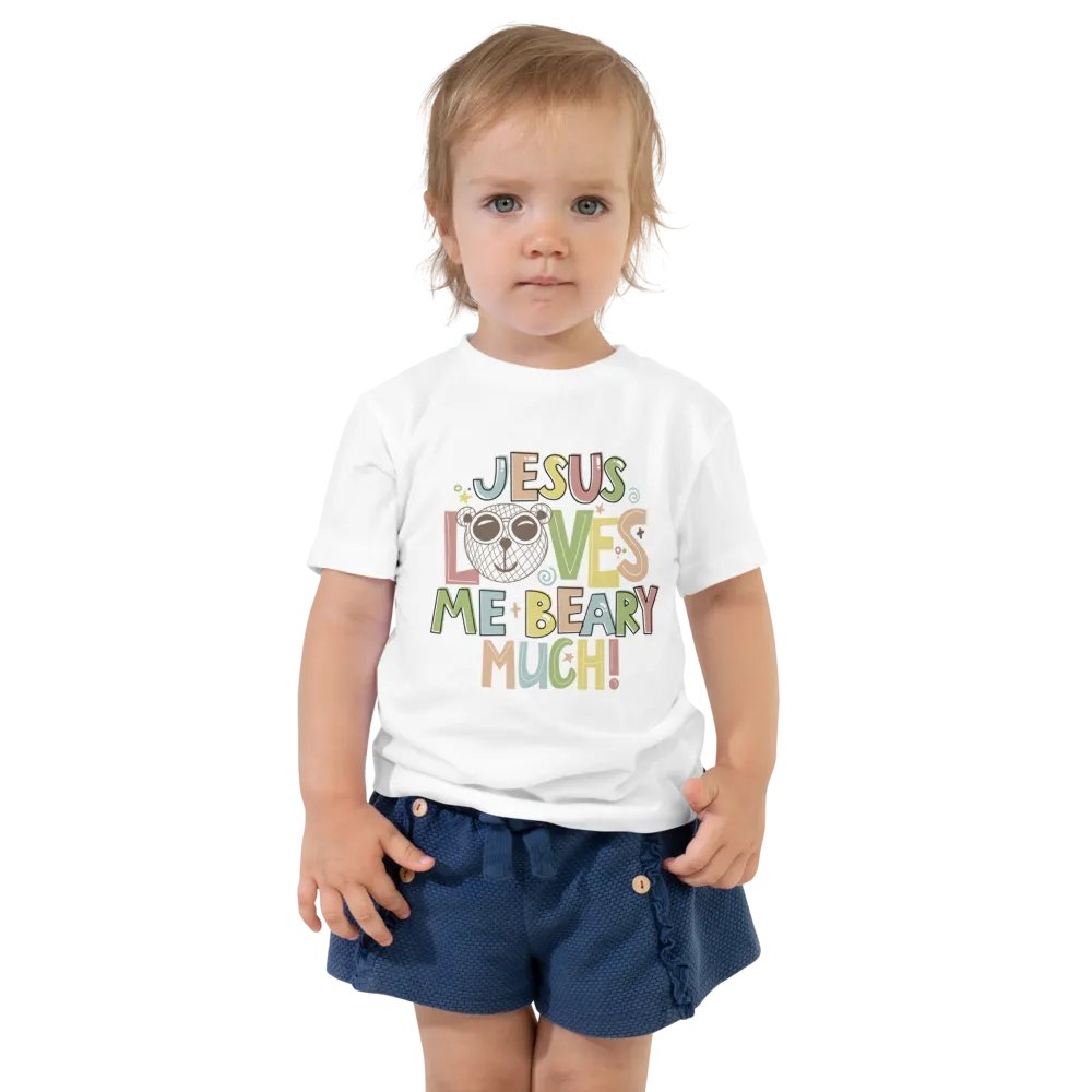 Jesus Loves Me Beary Much Toddler T-Shirt product image (3)