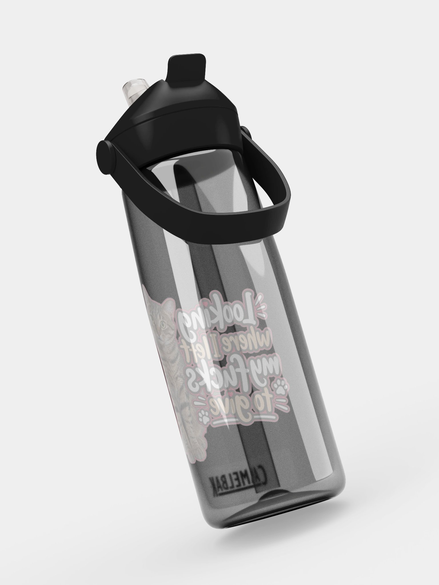 Cat Attitude Flip Straw Bottle product image (7)