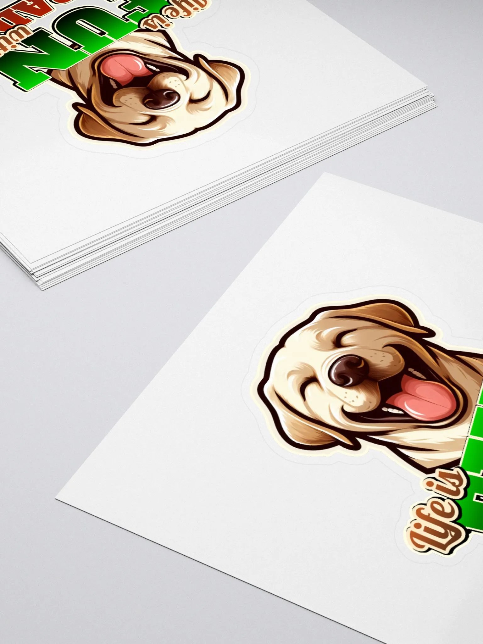 Fun Labrador Kiss Cut Stickers product image (4)