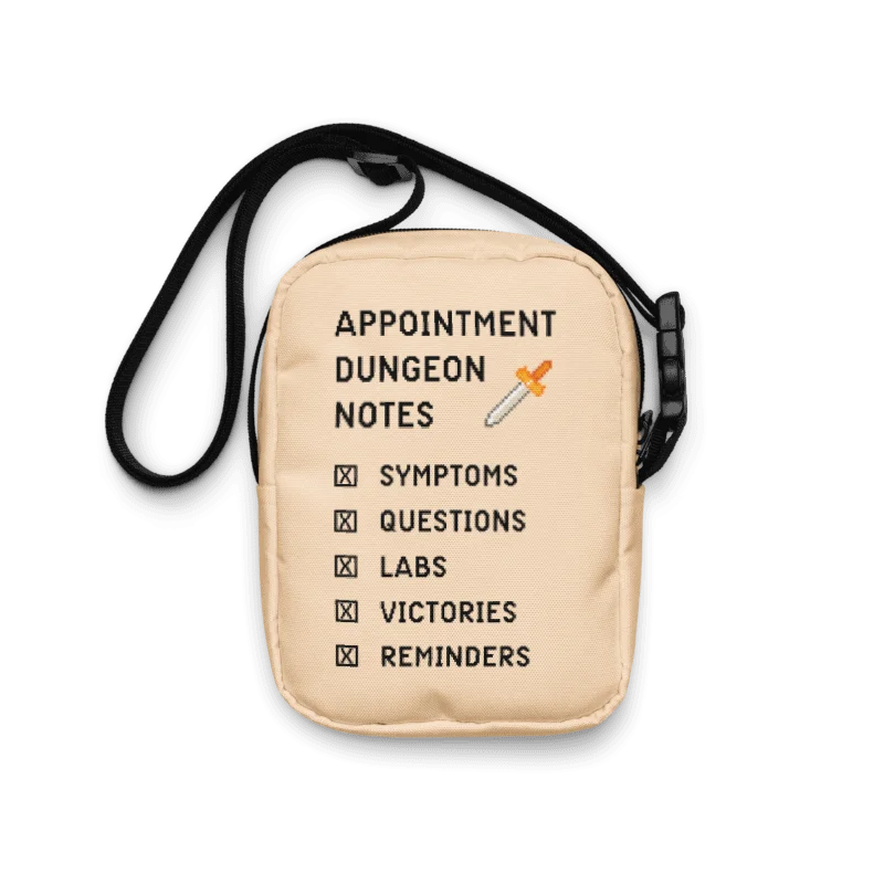 Appointment Dungeon Notes Crossbody Bag | Chronic Illness Essentials Bag product image (1)