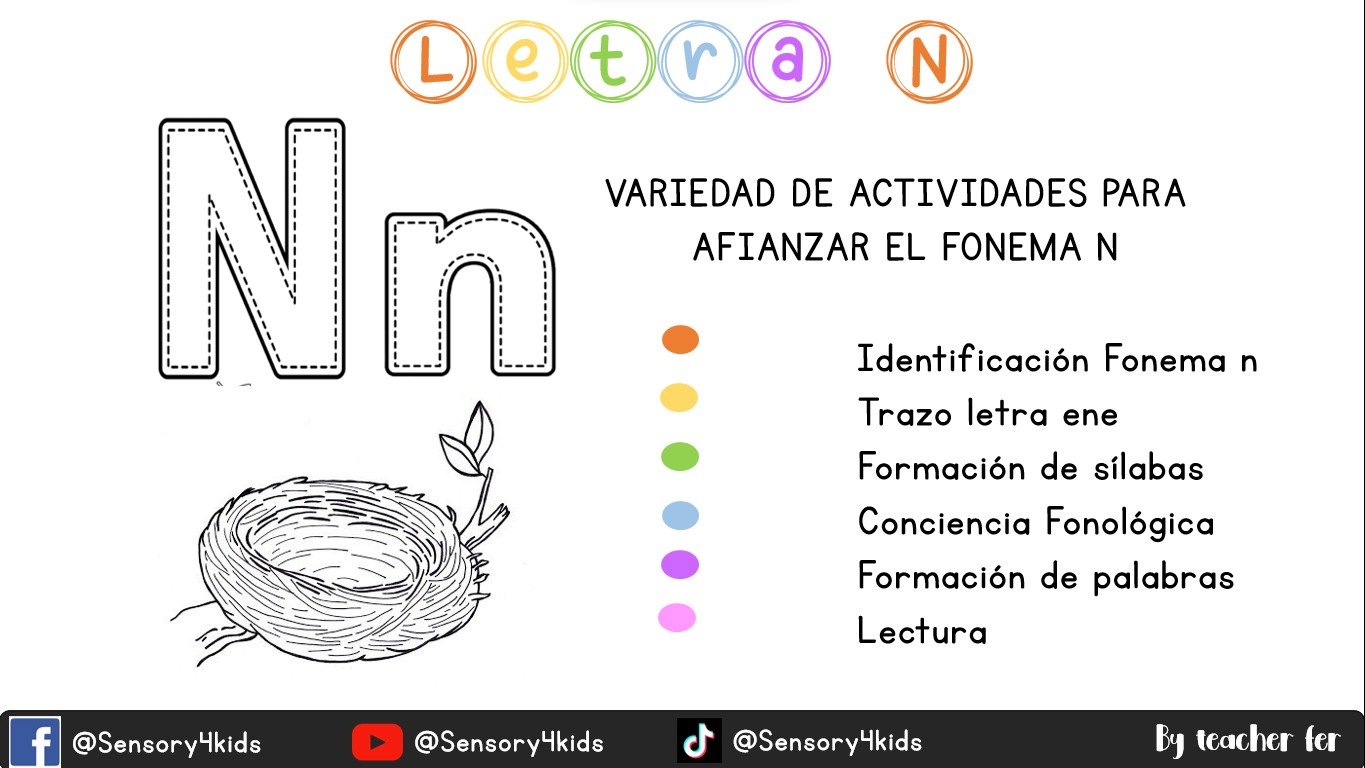 Kit completo de actividades fonema N n product image (1)