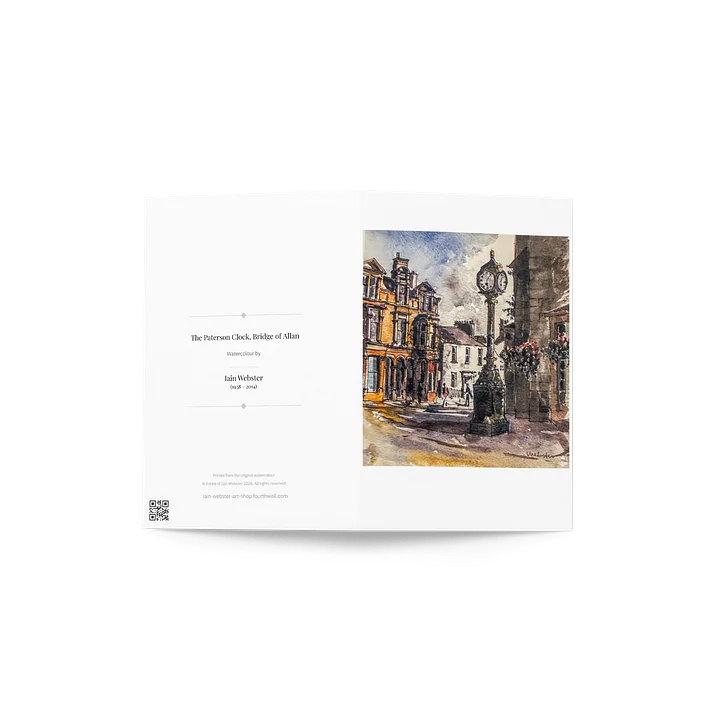 The Paterson Clock (watercolour) - Greeting Card product image (2)