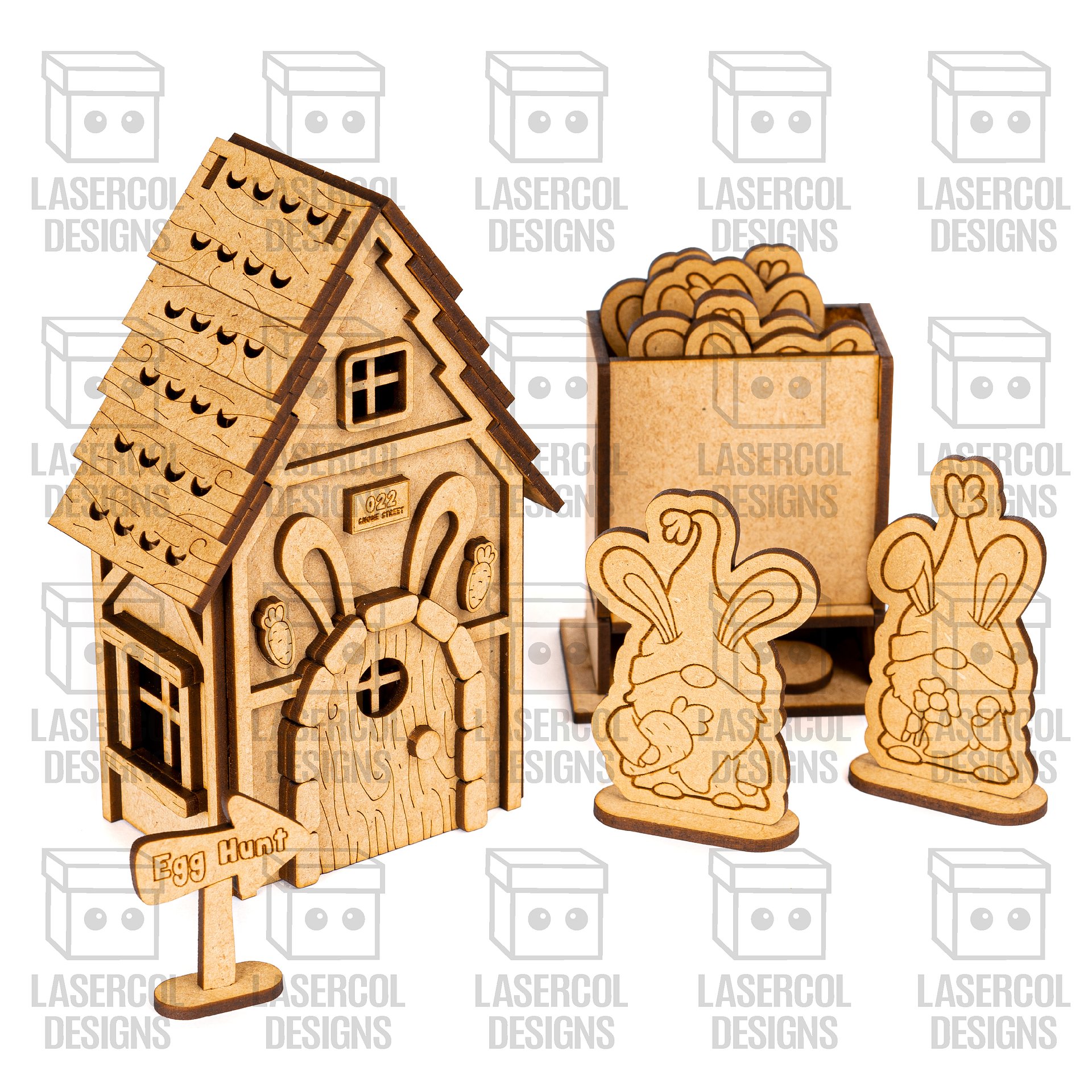 Easter Gnomes House Set 1 - Laser Cut Files product image (9)