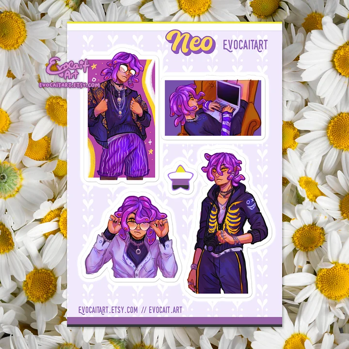 Pride Flag OC Stickers - Nonbinary Neo product image (1)
