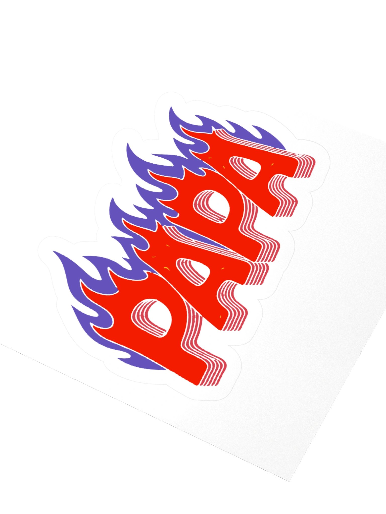 Flaming PAPA Kiss Cut Stickers product image (3)