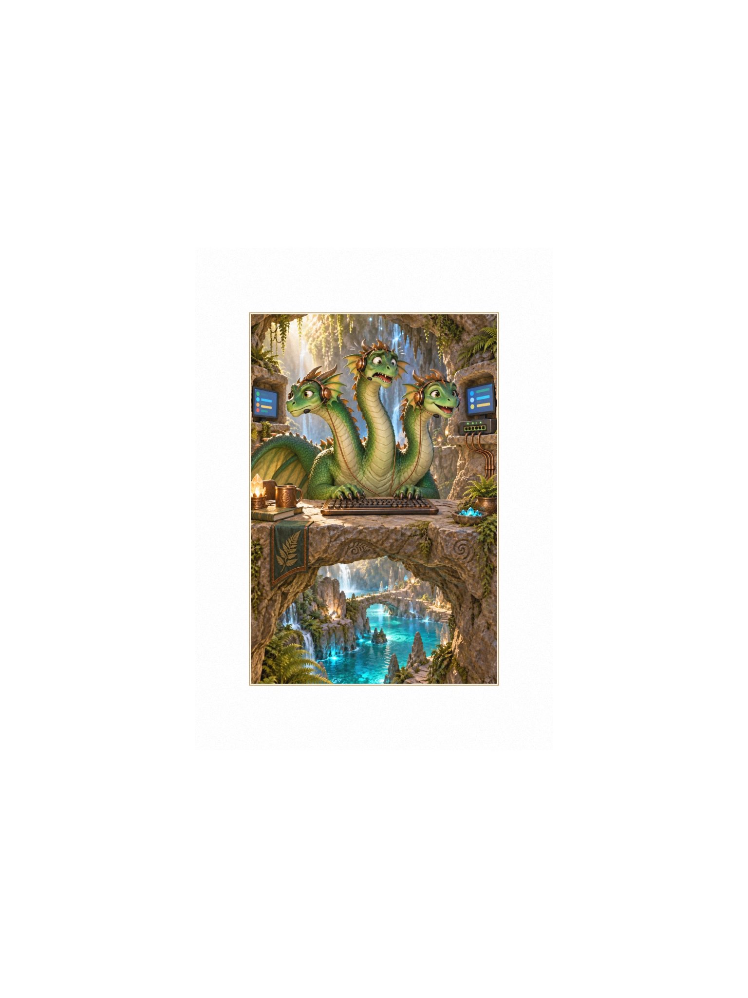 Help Desk Hydra Small Art Print product image (1)
