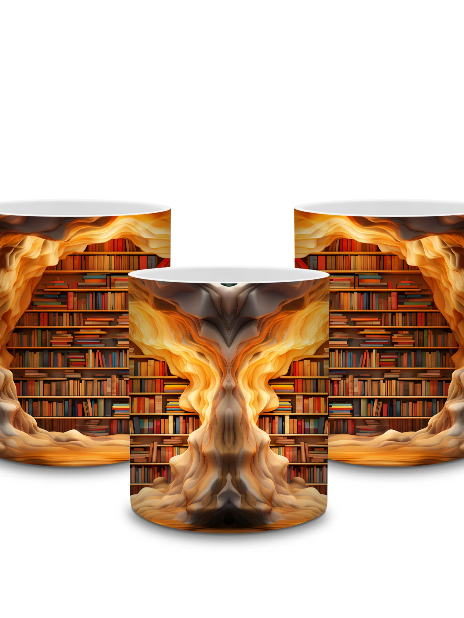 Cozy Bookshelf 11oz Coffee Mug – Literary-Themed Ceramic Cup for Book Lovers – Perfect for Reading Nooks, Libraries, and Daily Coffee product image (4)