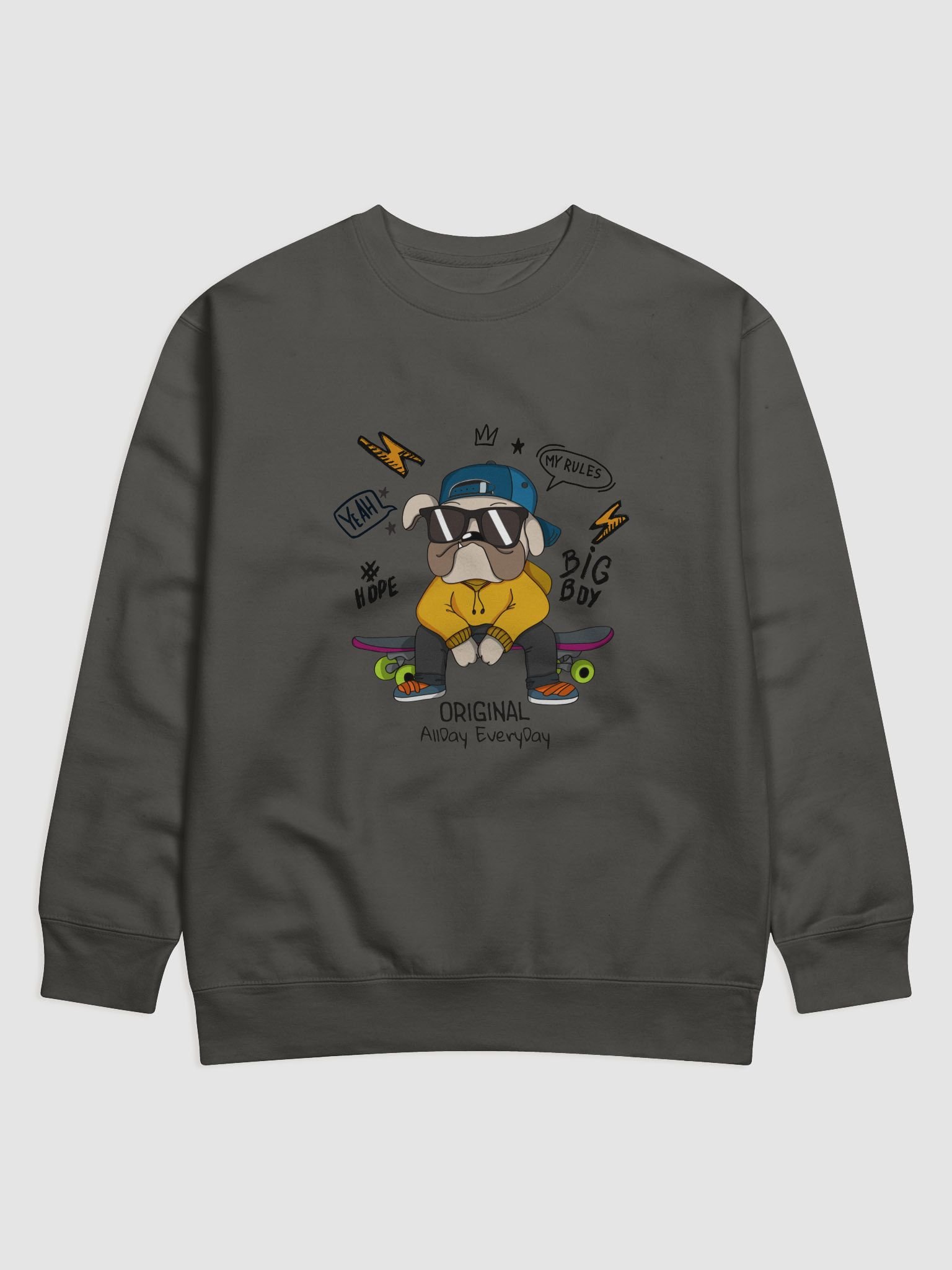 Crew Neck Sweatshirts Skater Dog Streetwear Graphic product image (2)
