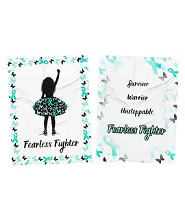 Ovarian Cancer - Fearless Fighter Blanket Bundle
