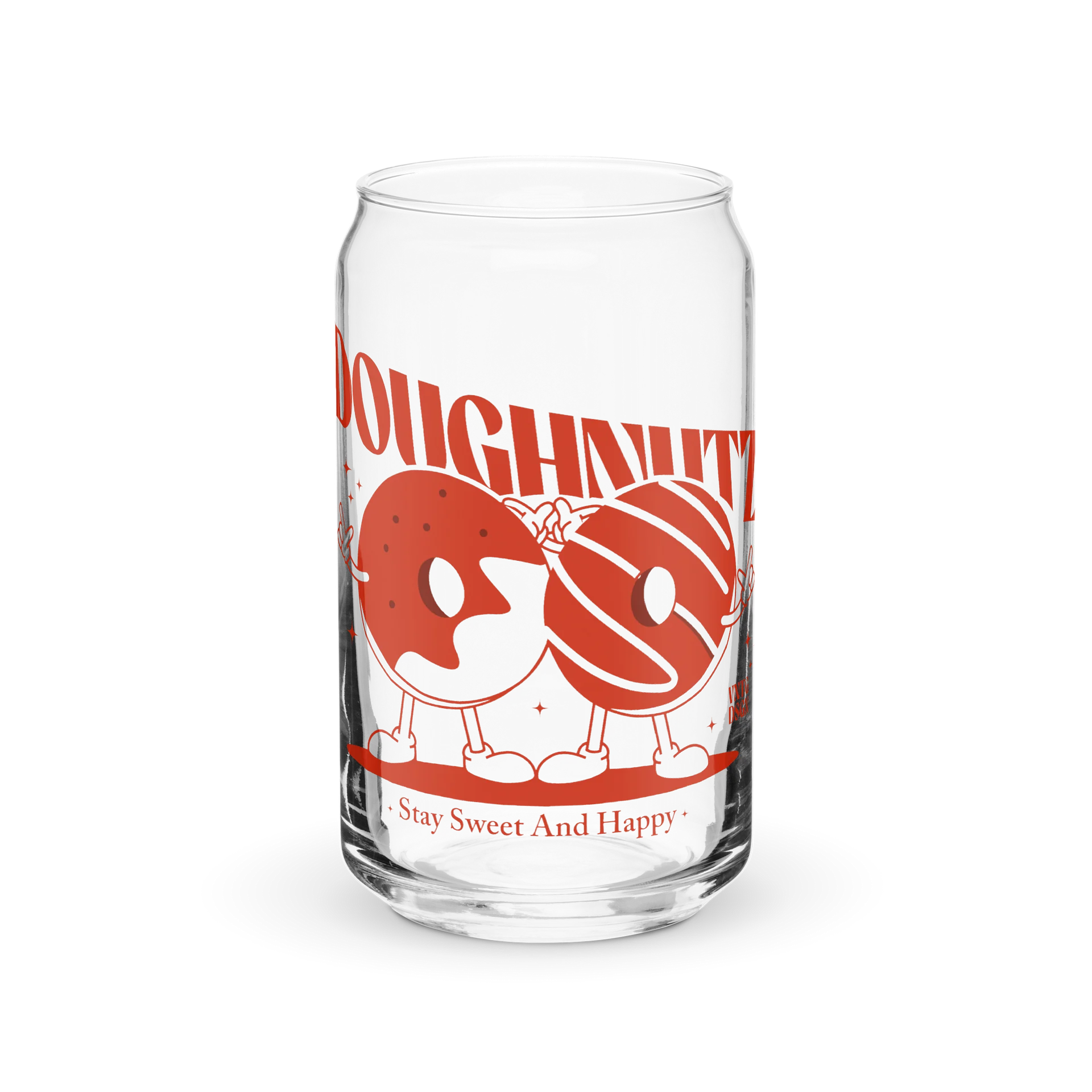 Doughnutz Stay Sweet & Happy Retro Can-Shaped Glass product image (1)