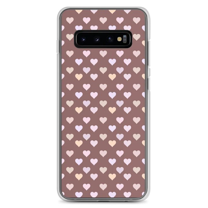 Pastel Hearts Burgundy Cute Clear Case for ®Samsung phones product image (8)