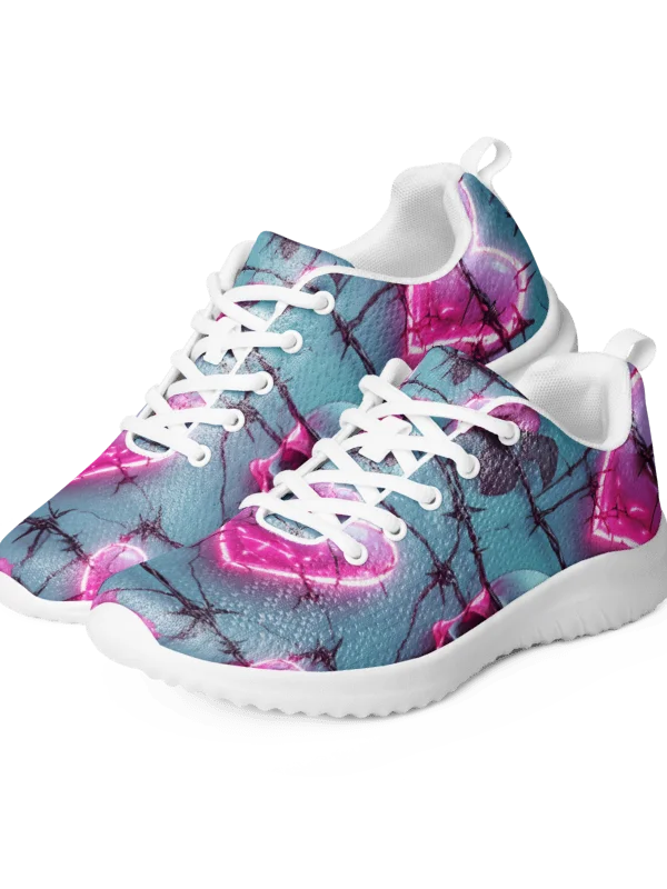 Barbed Rose Neon Heart Athletic Shoes - Women's Ultralight Flyknit product image (1)