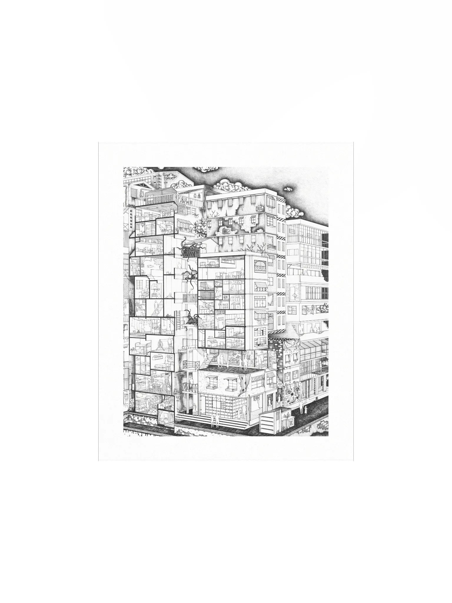 Kowloon Walled City - Original Art Print product image (2)