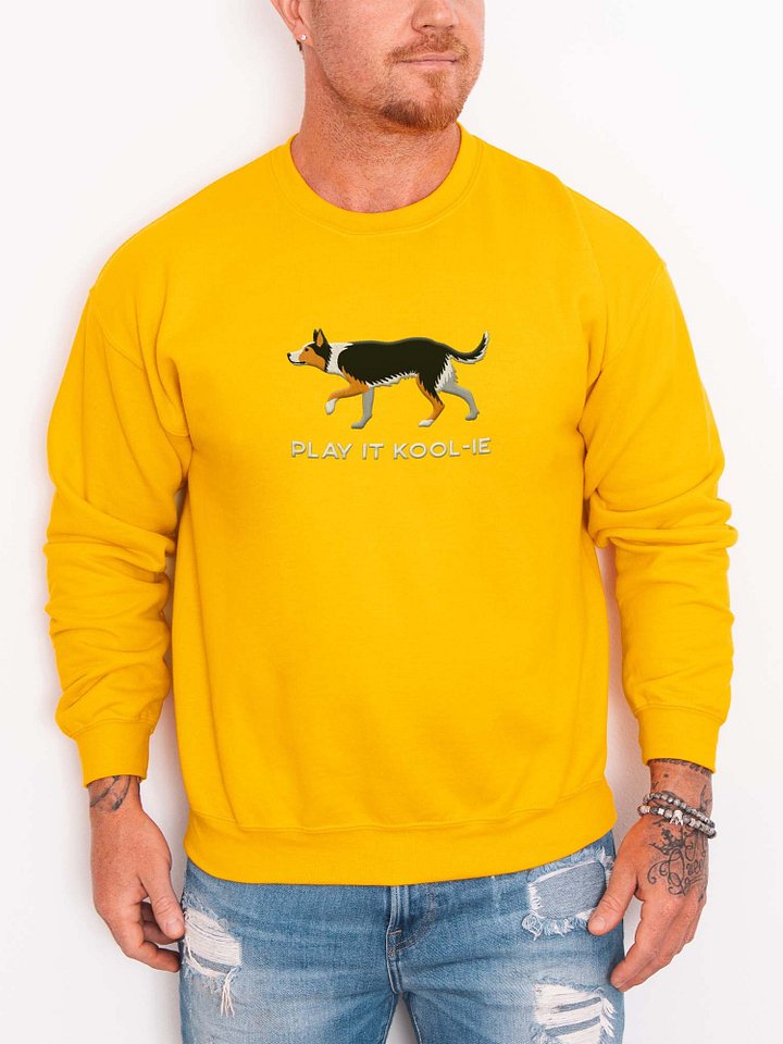 Play It Kool-ie Sweatshirt (Embroidered) of an Australian Koolie(Tricolor) product image (2)