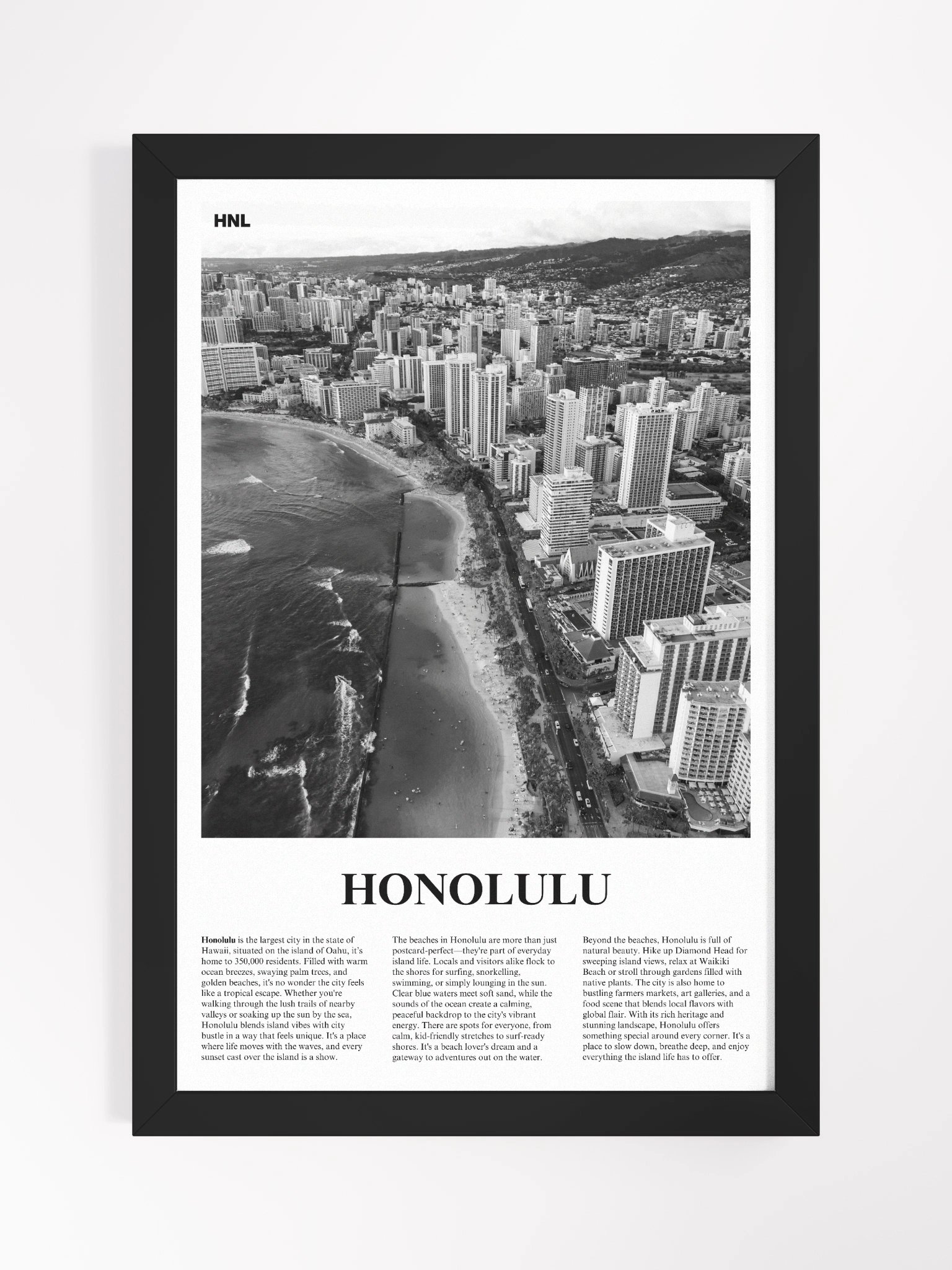 Honolulu 02 Newspaper Poster | Framed product image (5)