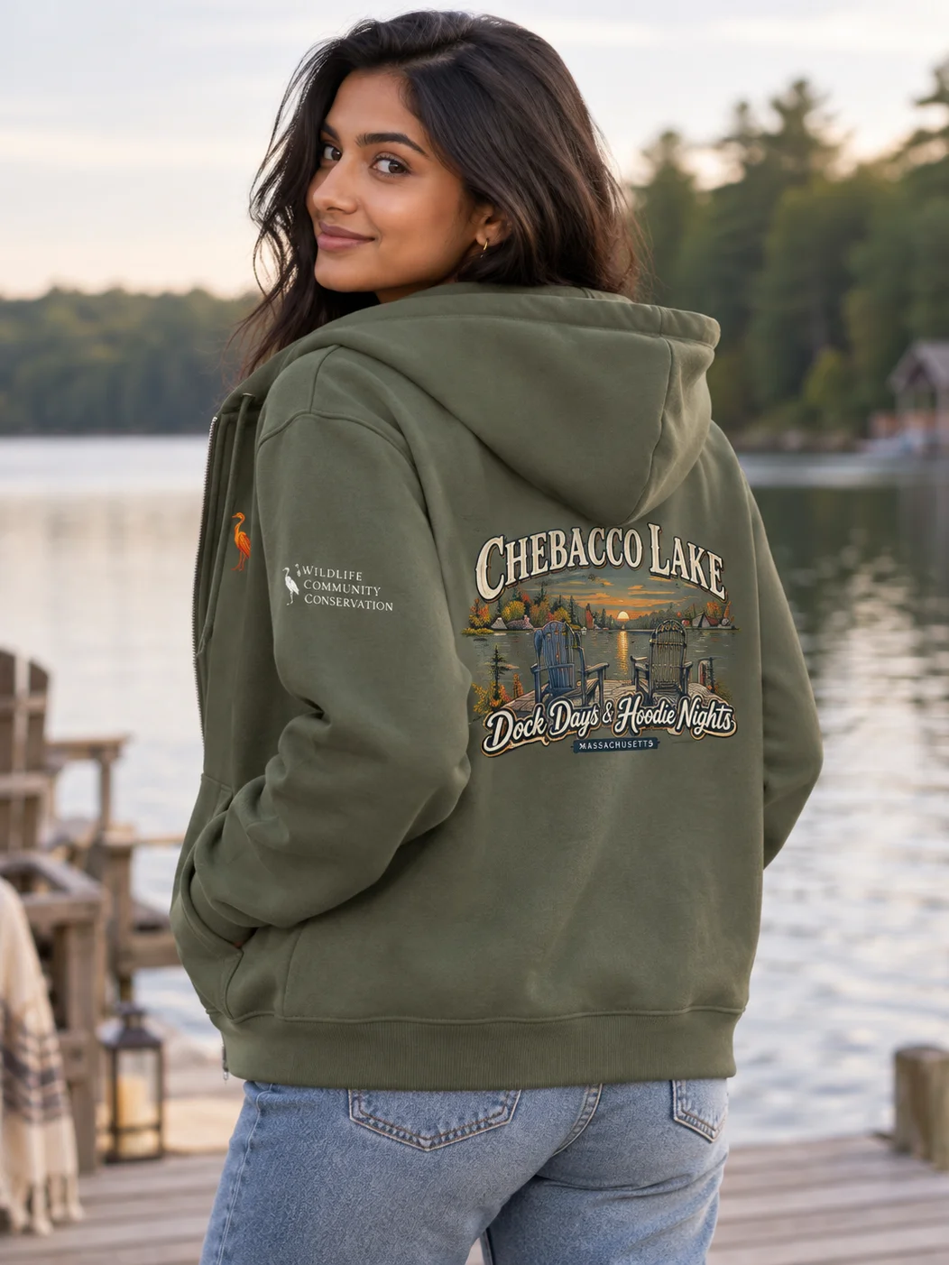 Dock Days & Hoodie Nights – Premium Heavyweight Zip-Up Hoodie
