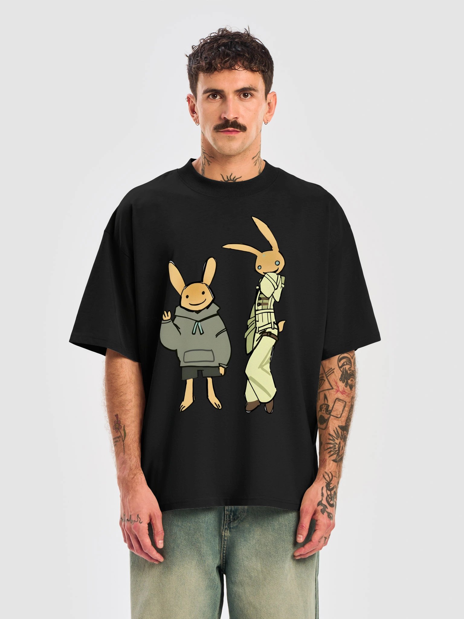 Intern Rabbit Hoodie & Field Gear Graphic Tee – Cute Creepy Hospital Aesthetic Unisex Shirt product image (5)