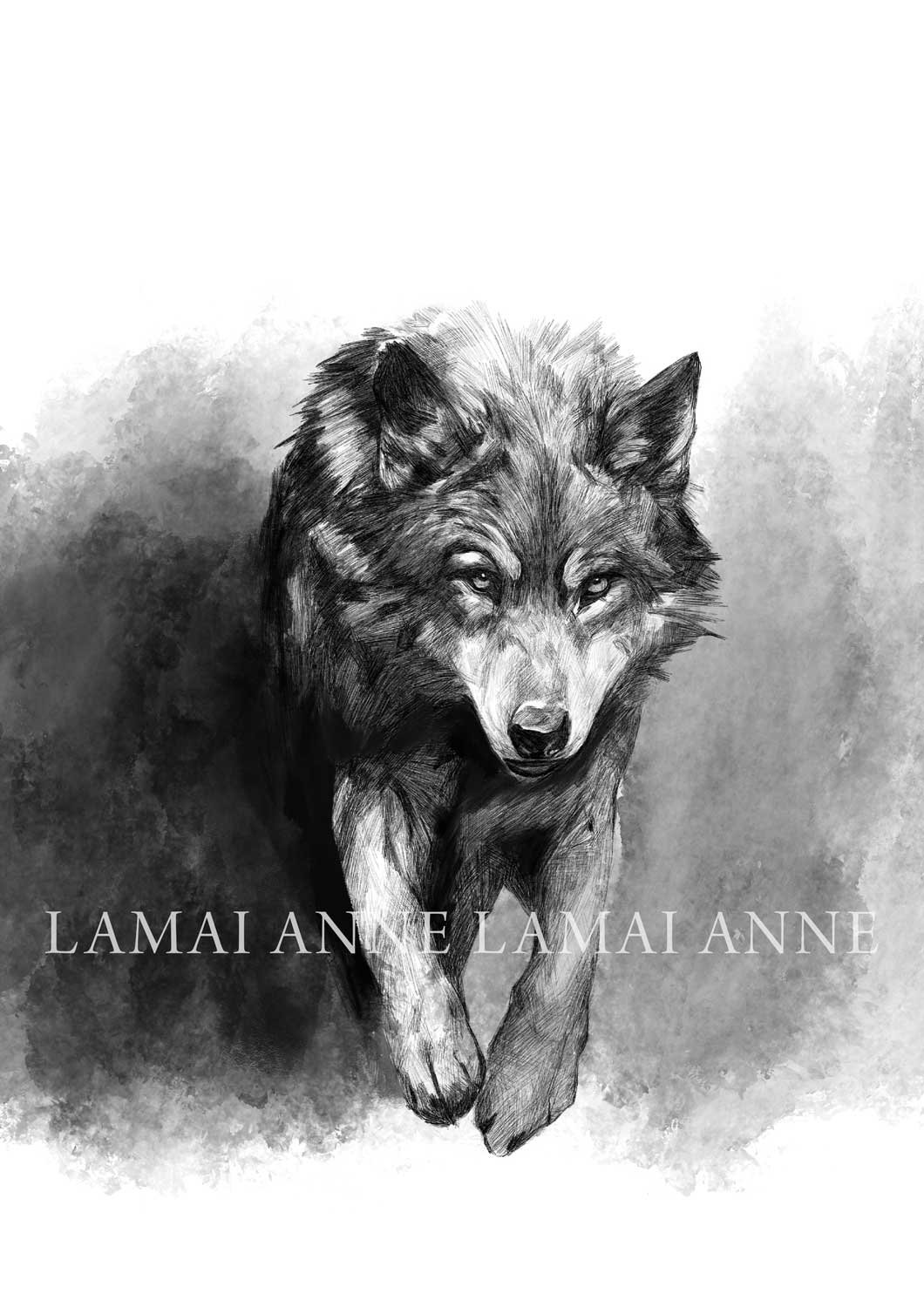 Wolf Running | The Heart of Shadow Art Print product image (1)