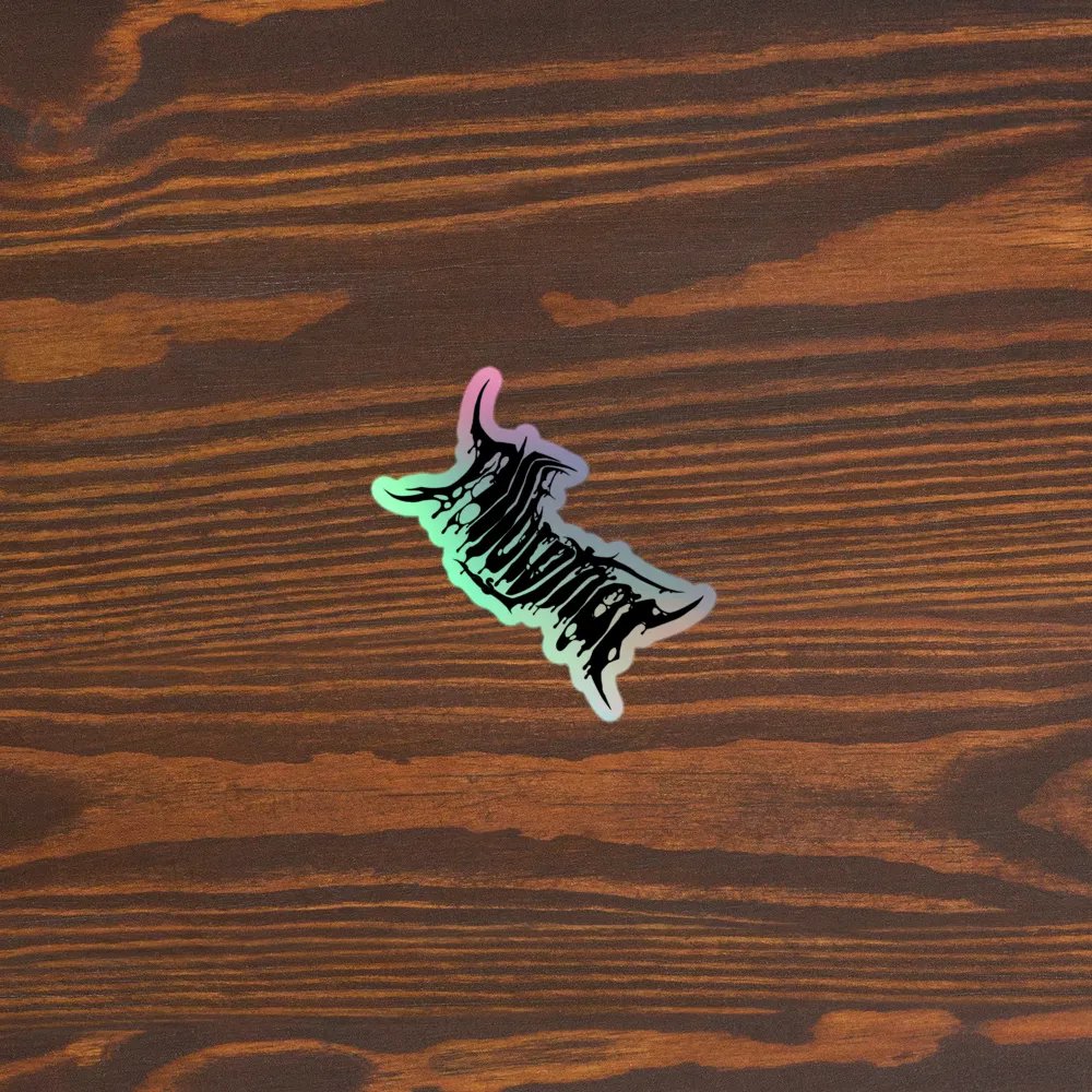 Melted Logo Sticker - Black Holo product image (3)