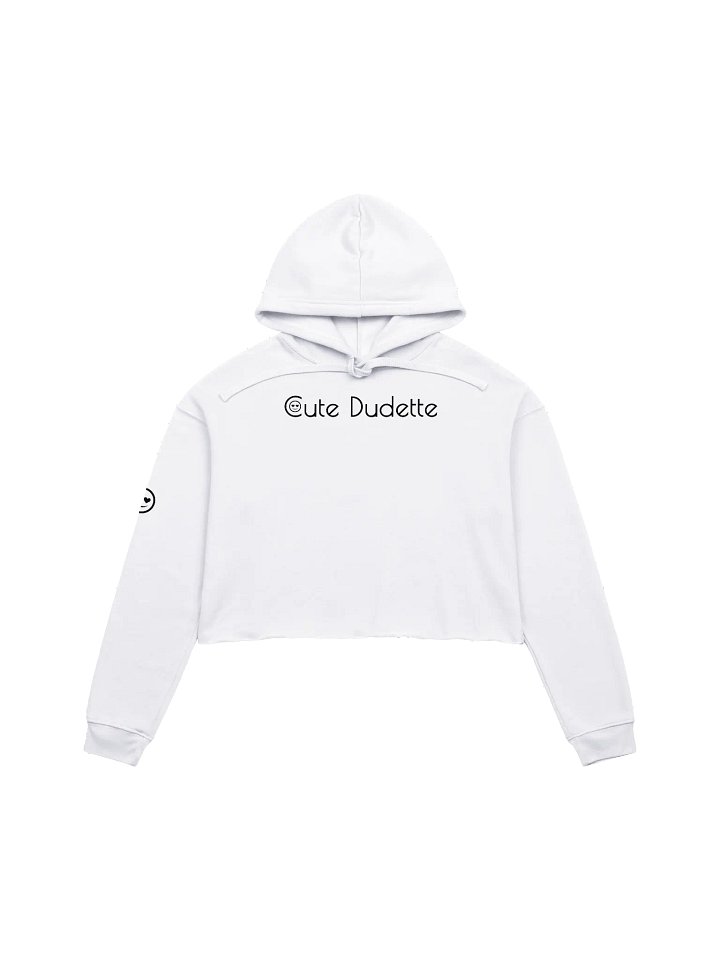 Cute Dudette White Crop Hoodie product image (1)