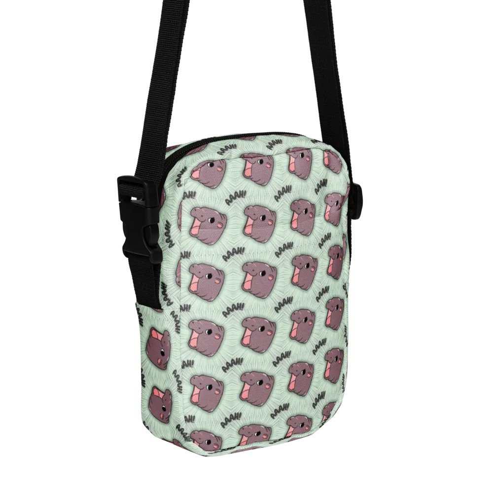 MOODENG'S GREEN AAAH! UTILITY CROSSBODY BAG! product image (1)