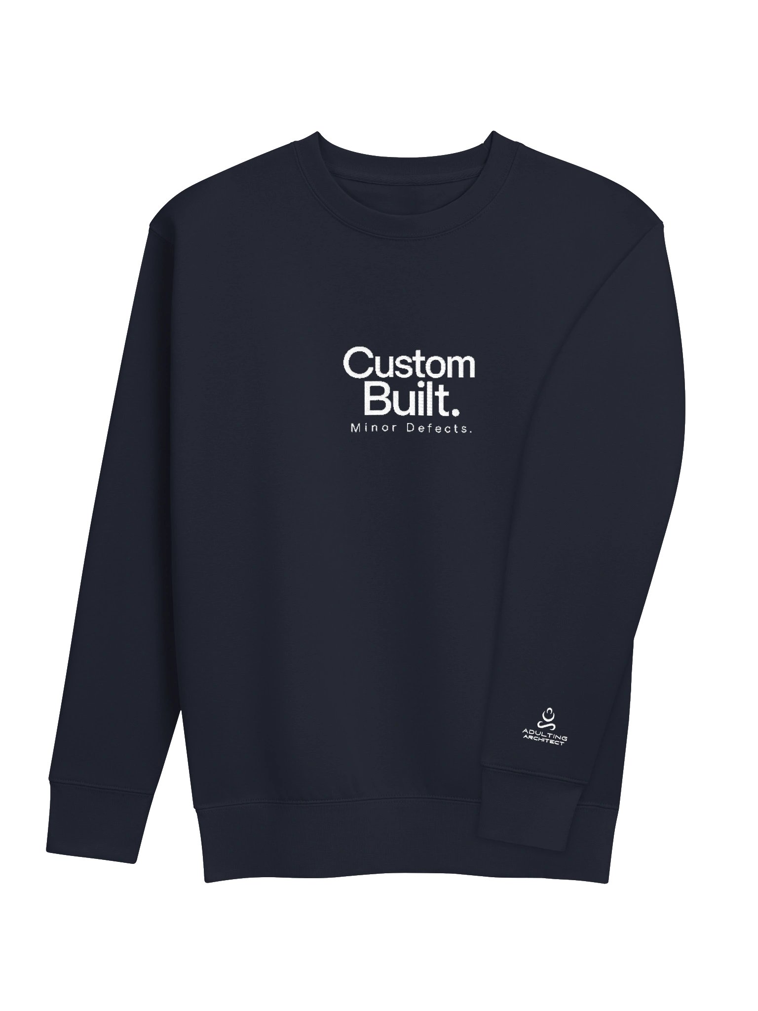 “Custom Built. Minor Defects.” — Unisex Premium Crewneck Sweatshirt product image (87)