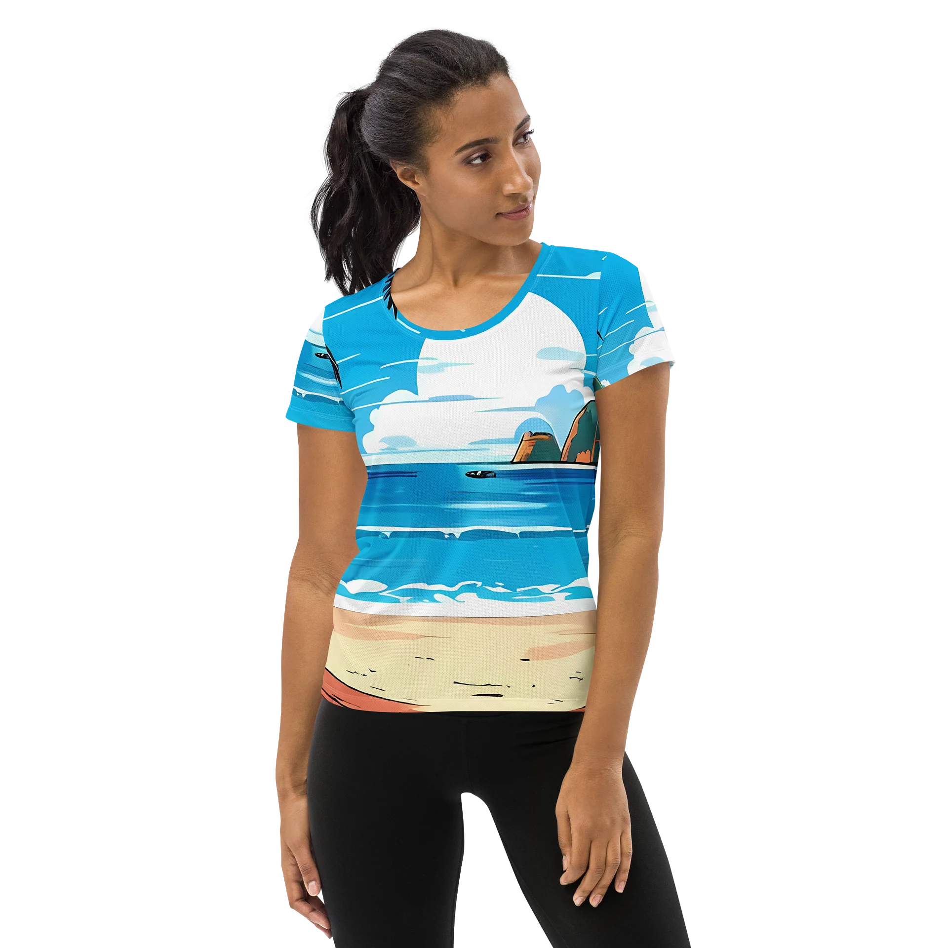 Caribbean Bays - Tuesday Afternoon - CaribbeanApples | Women's Athletic T-Shirt product image (3)