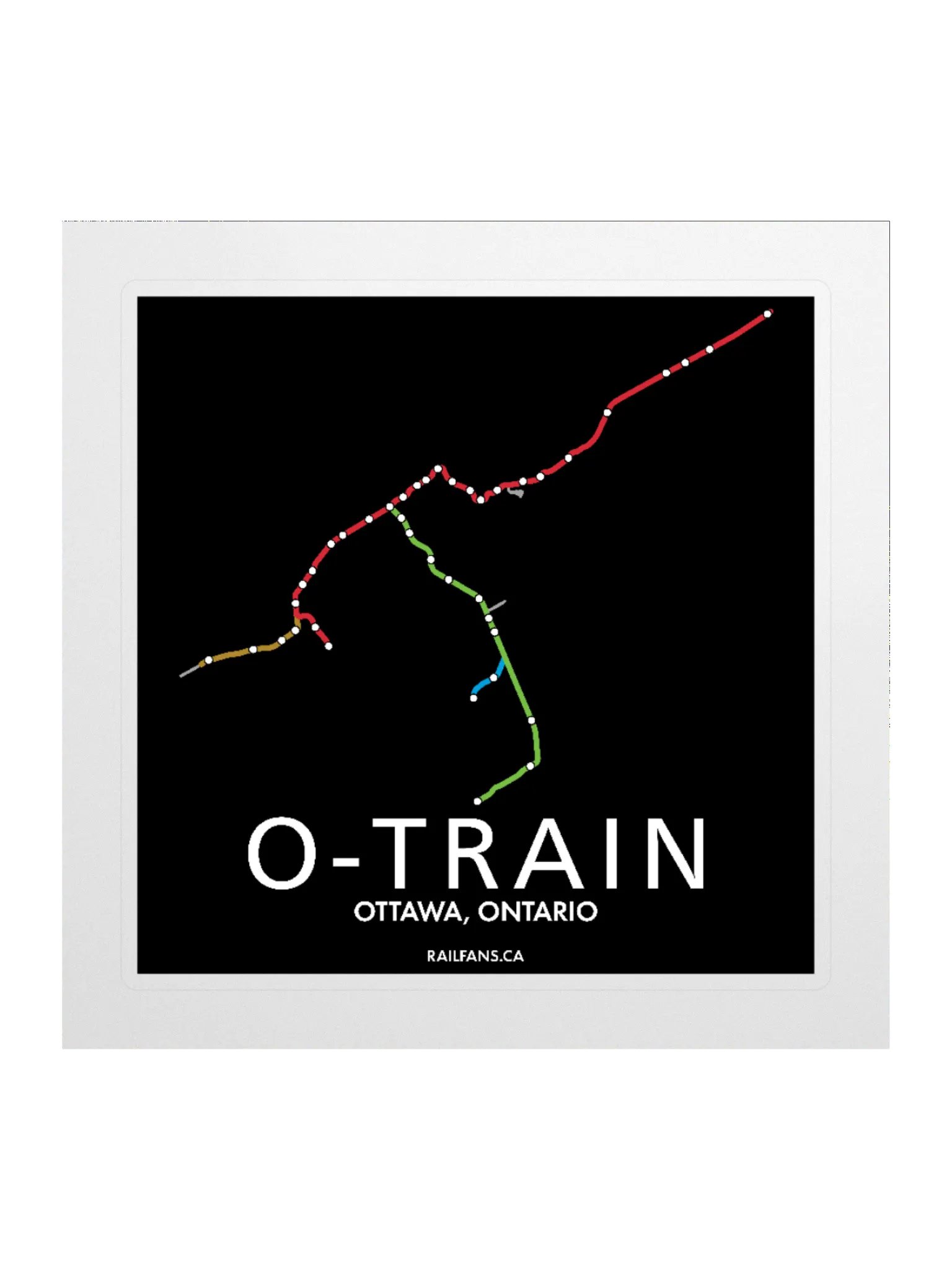 The Rail Fans Canada Transit Sticker - O-Train product image (1)